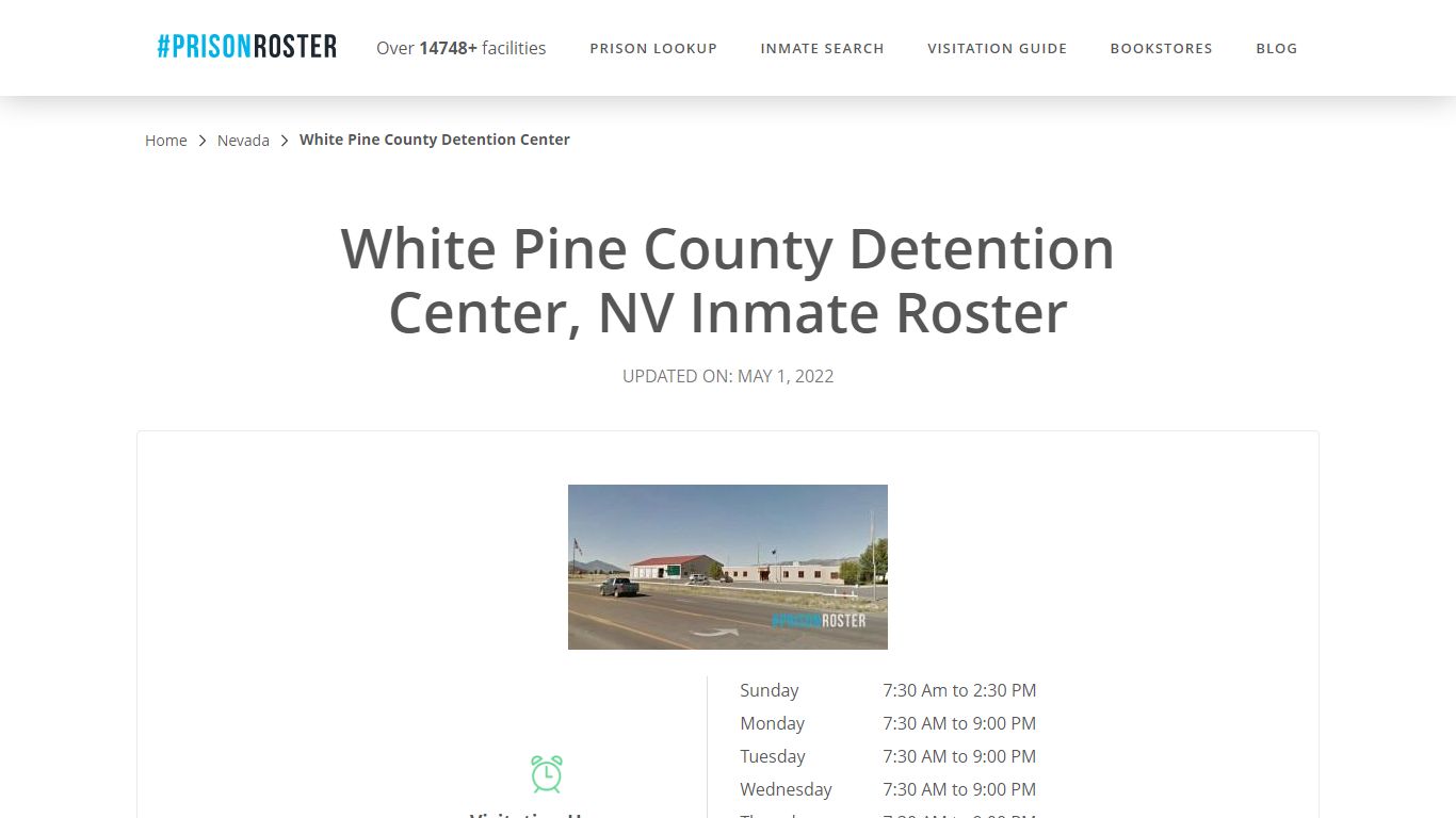 White Pine County Detention Center, NV Inmate Roster